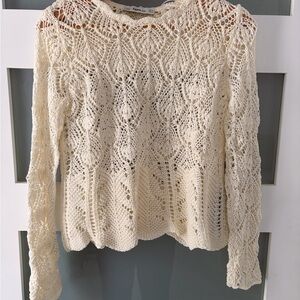 Zara Ivory Knit Top
